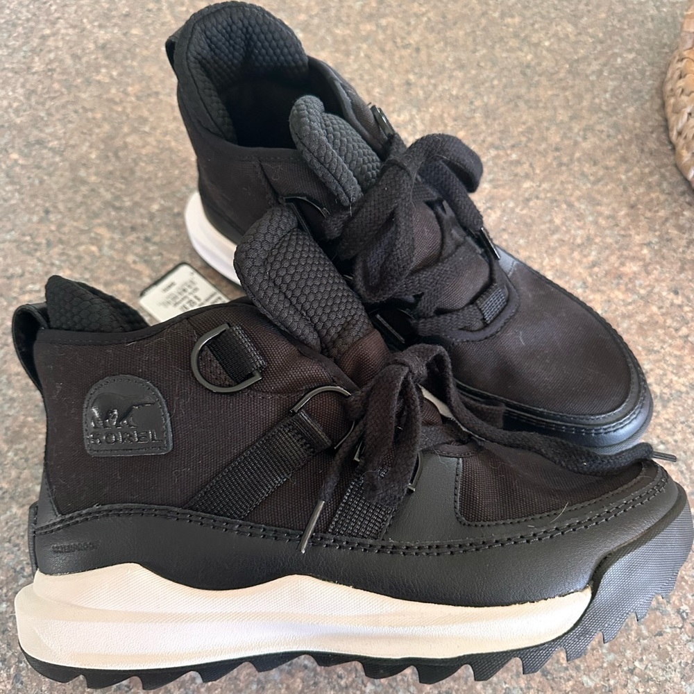 Sorel Black and White Women's Boots